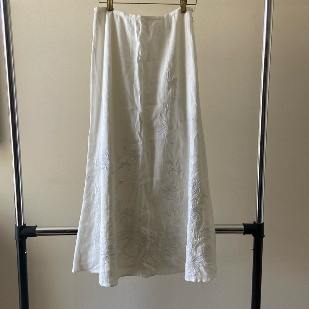 Long white Talbott’s skirt size 2